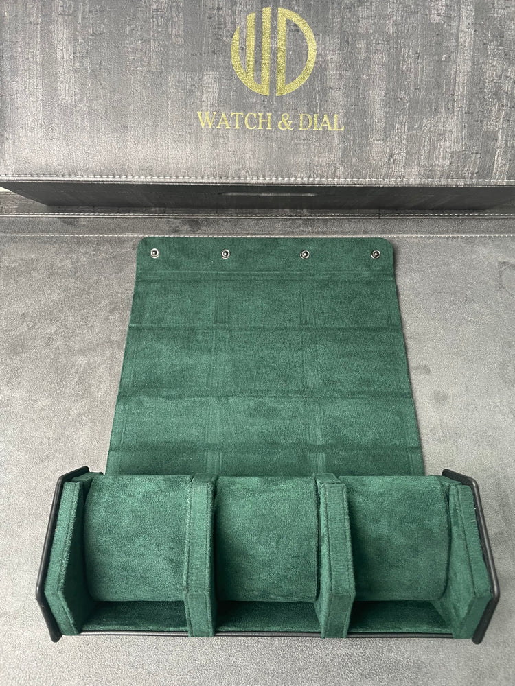 Watchdial Watch box black & green 3 slots