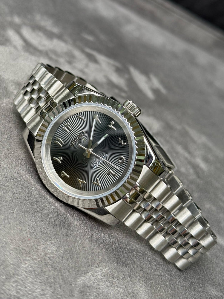 Custom Seiko Grand Marquis – Arabic automatic watch, Black dial