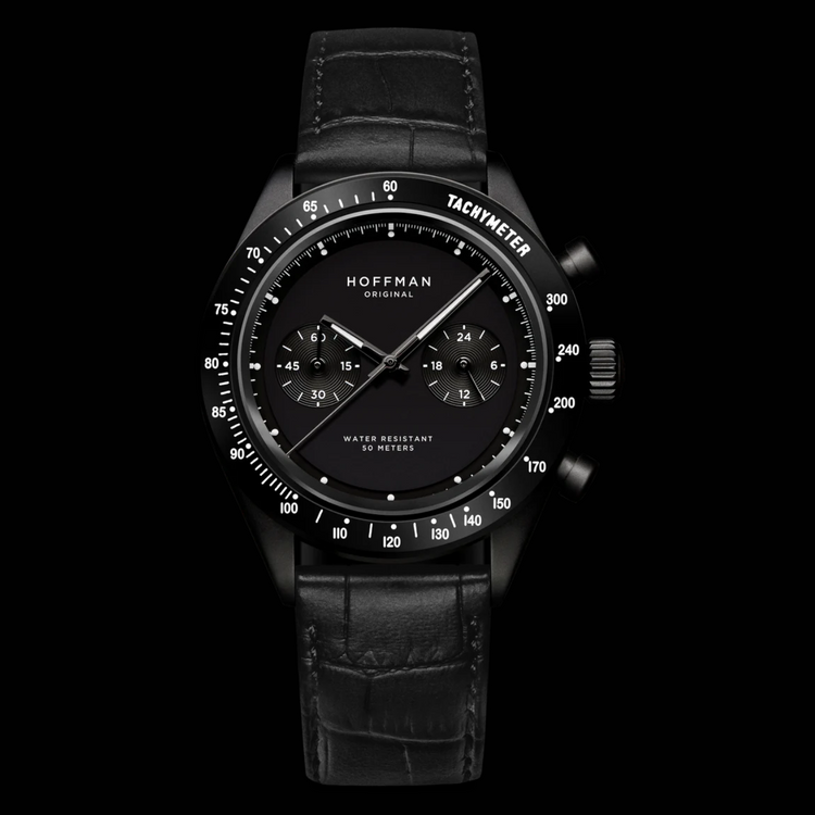 Custom Seiko Hoffman All automatic watch, Black dial