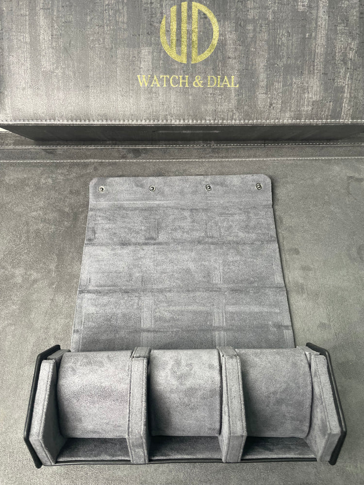 Watchdial Watch box black & grey 3 slots