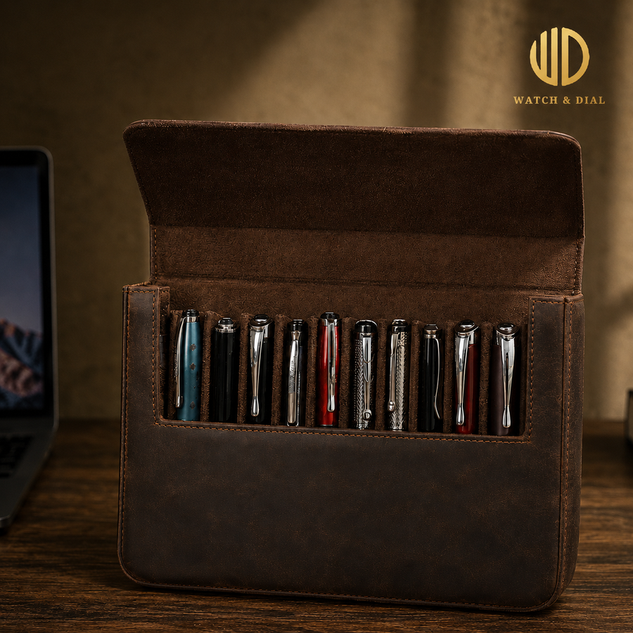 Leather Fountain Pen Case