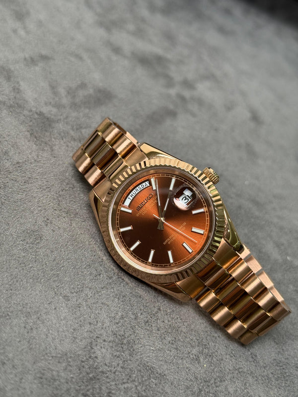 Seiko DayDate Full Rose Gold – Rose Gold Index Edition
